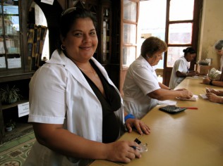 A pharmacist in Matanzas 
