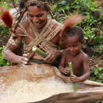 Mother and Daughter Prepare Sago